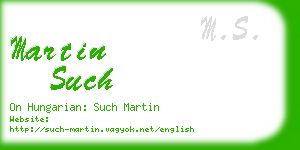 martin such business card